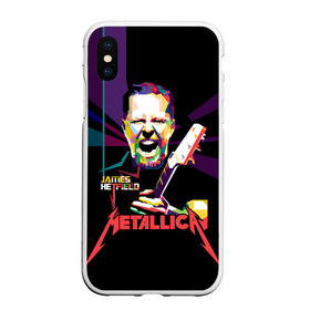 Чехол для iPhone XS Max матовый с принтом Metallica James Alan Hatfield в Кировске, Силикон | Область печати: задняя сторона чехла, без боковых панелей | alan | american | band | hard | hatfield | james | metal | metallica | rock | thrash | алан | американская | джеймс | метал группа | трэш метал | хард рок | хэтфилд