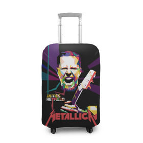 Чехол для чемодана 3D с принтом Metallica James Alan Hatfield в Кировске, 86% полиэфир, 14% спандекс | двустороннее нанесение принта, прорези для ручек и колес | alan | american | band | hard | hatfield | james | metal | metallica | rock | thrash | алан | американская | джеймс | метал группа | трэш метал | хард рок | хэтфилд