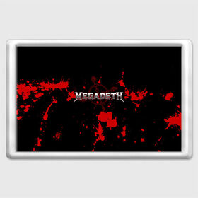 Магнит 45*70 с принтом Megadeth в Кировске, Пластик | Размер: 78*52 мм; Размер печати: 70*45 | megadet | megadeth | группа | дирк вербурен | дэвид эллефсон | дэйв мастейн | кико лоурейро | мегадет | мегадетх | метал | рок | трэш | трэшметал | тяжелый | хард | хардрок | хеви | хевиметал