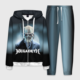 Мужской костюм 3D с принтом Megadeth в Кировске, 100% полиэстер | Манжеты и пояс оформлены тканевой резинкой, двухслойный капюшон со шнурком для регулировки, карманы спереди | megadeth |   megadet | группа | дирк вербурен | дэвид эллефсон | дэйв мастейн | кико лоурейро | мегадет | мегадетх | метал | рок | трэш | трэшметал | тяжелый | хард | хардрок | хеви | хевиметал