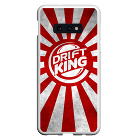 Чехол для Samsung S10E с принтом Drift King в Кировске, Силикон | Область печати: задняя сторона чехла, без боковых панелей | Тематика изображения на принте: car | drift | japan | jdm | race | street | авто | автомобиль | гонки | дрифт | король | машина | флаг | япония