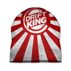 Шапка 3D с принтом Drift King в Кировске, 100% полиэстер | универсальный размер, печать по всей поверхности изделия | car | drift | japan | jdm | race | street | авто | автомобиль | гонки | дрифт | король | машина | флаг | япония