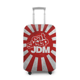 Чехол для чемодана 3D с принтом JDM в Кировске, 86% полиэфир, 14% спандекс | двустороннее нанесение принта, прорези для ручек и колес | car | domo | drift | japan | jdm | kun | race | street | авто | автомобиль | гонки | дрифт | король | машина | флаг | япония