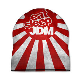 Шапка 3D с принтом JDM в Кировске, 100% полиэстер | универсальный размер, печать по всей поверхности изделия | car | domo | drift | japan | jdm | kun | race | street | авто | автомобиль | гонки | дрифт | король | машина | флаг | япония