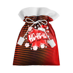 Подарочный 3D мешок с принтом Ho-Ho-Ho в Кировске, 100% полиэстер | Размер: 29*39 см | christmas | happy | new year | pattern | pop art | новый год | поп арт | праздник | рождество