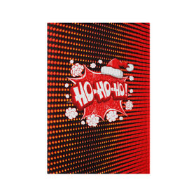 Обложка для паспорта матовая кожа с принтом Ho-Ho-Ho в Кировске, натуральная матовая кожа | размер 19,3 х 13,7 см; прозрачные пластиковые крепления | christmas | happy | new year | pattern | pop art | новый год | поп арт | праздник | рождество