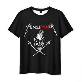 Мужская футболка 3D с принтом Metallica в Кировске, 100% полиэфир | прямой крой, круглый вырез горловины, длина до линии бедер | american | band | cliff burton | dave mustaine | hard | james hatfield | jason newsted | kirk hammett | lars ulrich | metal | metallica | robert trujillo | rock | ron mcgowney | thrash | американская | джеймс хэтфилд | ларс ул | метал группа | трэш метал 