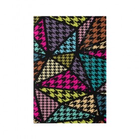 Обложка для паспорта матовая кожа с принтом Цветная геометрия в Кировске, натуральная матовая кожа | размер 19,3 х 13,7 см; прозрачные пластиковые крепления | Тематика изображения на принте: abstraction | geometry | абстракция | геометрия | грань | краски | кубик | кубики | линии | мозаика | разноцветные | ребро | текстура | тени | узор
