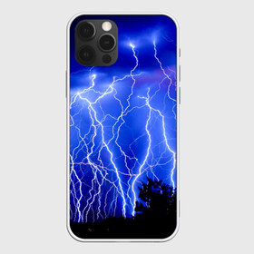 Чехол для iPhone 12 Pro Max с принтом Молнии в Кировске, Силикон |  | Тематика изображения на принте: гроза | молнии | ночь | пейзаж