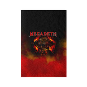 Обложка для паспорта матовая кожа с принтом Megadeth в Кировске, натуральная матовая кожа | размер 19,3 х 13,7 см; прозрачные пластиковые крепления | megadet | megadeth | группа | дирк вербурен | дэвид эллефсон | дэйв мастейн | кико лоурейро | мегадет | мегадетх | метал | рок | трэш | трэшметал | тяжелый | хард | хардрок | хеви | хевиметал