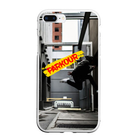 Чехол для iPhone 7Plus/8 Plus матовый с принтом parkour в Кировске, Силикон | Область печати: задняя сторона чехла, без боковых панелей | extreme | jumping | parkour | speed | urban | опасность | паркур | прыжки | риск | скорость | экстрим