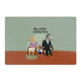 Магнитный плакат 3Х2 с принтом BoJack в Кировске, Полимерный материал с магнитным слоем | 6 деталей размером 9*9 см | bojack horseman | конь боджек | лошадь боджек