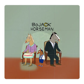 Магнитный плакат 3Х3 с принтом BoJack в Кировске, Полимерный материал с магнитным слоем | 9 деталей размером 9*9 см | bojack horseman | конь боджек | лошадь боджек