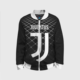 Детский бомбер 3D с принтом JUVENTUS STRIPES STYLE в Кировске, 100% полиэстер | застегивается на молнию, по бокам два кармана без застежек, мягкие манжеты, по низу бомбера и на воротнике — эластичная резинка | Тематика изображения на принте: fc | juventus | спорт | спортивные | фк | футбол | ювентус