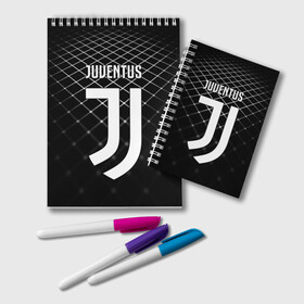 Блокнот с принтом JUVENTUS STRIPES STYLE в Кировске, 100% бумага | 48 листов, плотность листов — 60 г/м2, плотность картонной обложки — 250 г/м2. Листы скреплены удобной пружинной спиралью. Цвет линий — светло-серый
 | Тематика изображения на принте: fc | juventus | спорт | спортивные | фк | футбол | ювентус