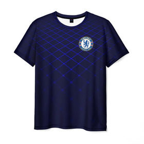 Мужская футболка 3D с принтом Chelsea 2018 Uniform в Кировске, 100% полиэфир | прямой крой, круглый вырез горловины, длина до линии бедер | chelsea | fc | спорт | спортивные | фк | футбол | челси