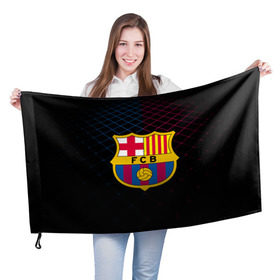 Флаг 3D с принтом FC Barca 2018 Line в Кировске, 100% полиэстер | плотность ткани — 95 г/м2, размер — 67 х 109 см. Принт наносится с одной стороны | fc | fc barcelona | fcb | барселона | спорт | спортивные | фк | футбол | футбольный клуб