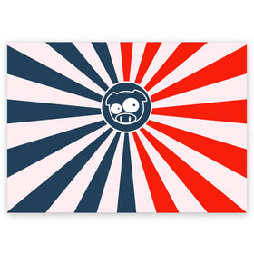 Поздравительная открытка с принтом JDM Style в Кировске, 100% бумага | плотность бумаги 280 г/м2, матовая, на обратной стороне линовка и место для марки
 | car | domo | drift | japan | jdm | kun | pig | race | stiker | street | subaru | авто | автомобиль | гонки | дрифт | король | машина | свинья | стикер | субару | флаг | хрюша | япония
