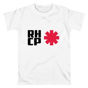 Мужская футболка хлопок с принтом Red Hot Chili Peppers в Кировске, 100% хлопок | прямой крой, круглый вырез горловины, длина до линии бедер, слегка спущенное плечо. | red hot chili peppers | rhcp | перцы | ред хот чили пепперс | рхчп | рэд