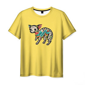 Мужская футболка 3D с принтом Внутри чихуахуа в Кировске, 100% полиэфир | прямой крой, круглый вырез горловины, длина до линии бедер | домашние животные | пес | песик | собака | собачка | чихуахуа