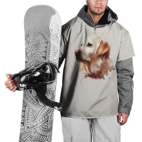 Накидка на куртку 3D с принтом Лабрадор_арт в Кировске, 100% полиэстер |  | домашние животные | пес | ретривер | собака