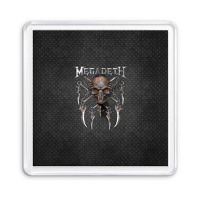 Магнит 55*55 с принтом Megadeth в Кировске, Пластик | Размер: 65*65 мм; Размер печати: 55*55 мм | megadet | megadeth | группа | дирк вербурен | дэвид эллефсон | дэйв мастейн | кико лоурейро | мегадет | мегадетх | метал | рок | трэш | трэшметал | тяжелый | хард | хардрок | хеви | хевиметал