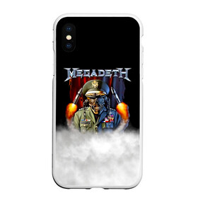 Чехол для iPhone XS Max матовый с принтом Megadeth в Кировске, Силикон | Область печати: задняя сторона чехла, без боковых панелей | megadet | megadeth | группа | дирк вербурен | дэвид эллефсон | дэйв мастейн | кико лоурейро | мегадет | мегадетх | метал | рок | трэш | трэшметал | тяжелый | хард | хардрок | хеви | хевиметал