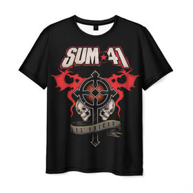 Мужская футболка 3D с принтом Sum 41 в Кировске, 100% полиэфир | прямой крой, круглый вырез горловины, длина до линии бедер | 1996 | 41 | punk | rock | sum | альтернатива | группа | дерик | канада | панк | рок | скейт | уибли