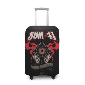 Чехол для чемодана 3D с принтом Sum 41 в Кировске, 86% полиэфир, 14% спандекс | двустороннее нанесение принта, прорези для ручек и колес | 1996 | 41 | punk | rock | sum | альтернатива | группа | дерик | канада | панк | рок | скейт | уибли