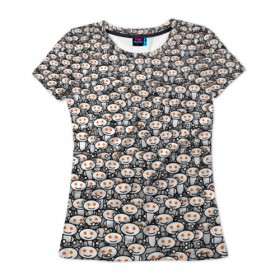Женская футболка 3D с принтом Reddit army в Кировске, 100% полиэфир ( синтетическое хлопкоподобное полотно) | прямой крой, круглый вырез горловины, длина до линии бедер | белый | гуманоид | интернет | оранжевый | паттерн | реддит | сайт | толпа
