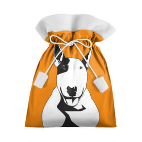 Подарочный 3D мешок с принтом Солнечнй бультерьер в Кировске, 100% полиэстер | Размер: 29*39 см | Тематика изображения на принте: бультерьер | домашние животные | пес | песик | собака | собачка