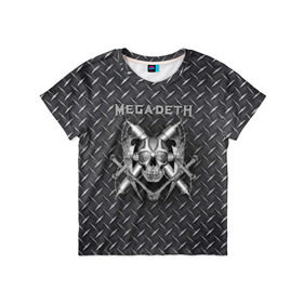 Детская футболка 3D с принтом Megadeth в Кировске, 100% гипоаллергенный полиэфир | прямой крой, круглый вырез горловины, длина до линии бедер, чуть спущенное плечо, ткань немного тянется | 