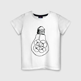 Детская футболка хлопок с принтом Лампочка Клевер в Кировске, 100% хлопок | круглый вырез горловины, полуприлегающий силуэт, длина до линии бедер | Тематика изображения на принте: 