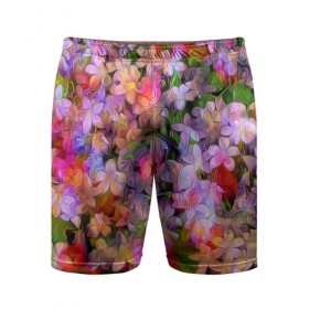Мужские шорты 3D спортивные с принтом Абстракт в Кировске,  |  | colors | flowers | красивое | цвета | цветы