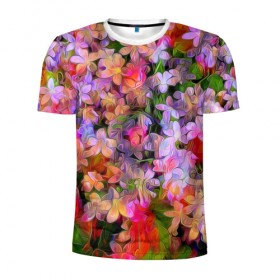 Мужская футболка 3D спортивная с принтом Абстракт в Кировске, 100% полиэстер с улучшенными характеристиками | приталенный силуэт, круглая горловина, широкие плечи, сужается к линии бедра | colors | flowers | красивое | цвета | цветы