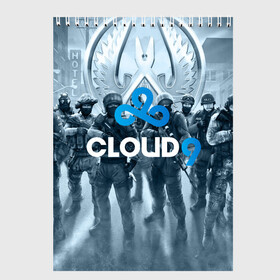 Скетчбук с принтом CLOUD 9 CS GO в Кировске, 100% бумага
 | 48 листов, плотность листов — 100 г/м2, плотность картонной обложки — 250 г/м2. Листы скреплены сверху удобной пружинной спиралью | cloud 9 | counter strike | cs go | esports | team | известные | киберспорт | мировые | спорт