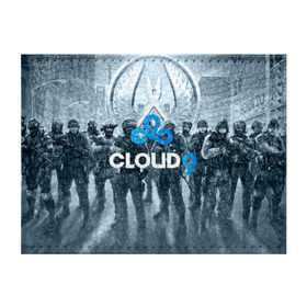 Обложка для студенческого билета с принтом CLOUD 9 CS GO в Кировске, натуральная кожа | Размер: 11*8 см; Печать на всей внешней стороне | cloud 9 | counter strike | cs go | esports | team | известные | киберспорт | мировые | спорт