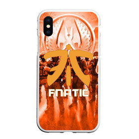 Чехол для iPhone XS Max матовый с принтом FNATIC CS GO в Кировске, Силикон | Область печати: задняя сторона чехла, без боковых панелей | Тематика изображения на принте: counter strike | cs | cs go | fnatic | global | go.offensive | шутер