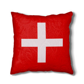 Подушка 3D с принтом Швейцария в Кировске, наволочка – 100% полиэстер, наполнитель – холлофайбер (легкий наполнитель, не вызывает аллергию). | состоит из подушки и наволочки. Наволочка на молнии, легко снимается для стирки | мир | страна | швейцария