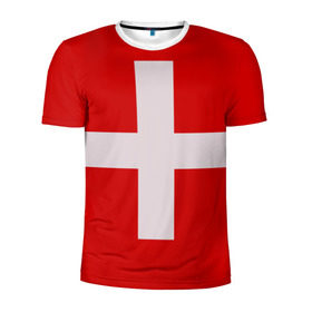 Мужская футболка 3D спортивная с принтом Швейцария в Кировске, 100% полиэстер с улучшенными характеристиками | приталенный силуэт, круглая горловина, широкие плечи, сужается к линии бедра | Тематика изображения на принте: мир | страна | швейцария