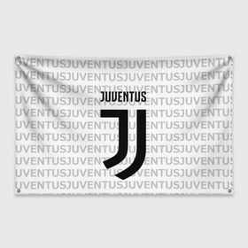 Флаг-баннер с принтом Juventus 2018 Original в Кировске, 100% полиэстер | размер 67 х 109 см, плотность ткани — 95 г/м2; по краям флага есть четыре люверса для крепления | juventus | спорт | спортивные | футбол | футбольный клуб | ювентус