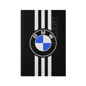 Обложка для паспорта матовая кожа с принтом BMW SPORTWEAR в Кировске, натуральная матовая кожа | размер 19,3 х 13,7 см; прозрачные пластиковые крепления | bmw | автомобильные | бмв | машины