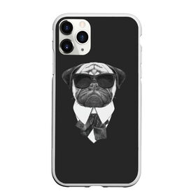 Чехол для iPhone 11 Pro матовый с принтом Мопс в черном в Кировске, Силикон |  | домашние животные | мопс | пес | песик | собака | собачка