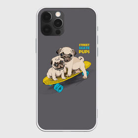 Чехол для iPhone 12 Pro Max с принтом Street skate PUPS в Кировске, Силикон |  | Тематика изображения на принте: домашние животные | мопс | пес | песик | собака | собачка