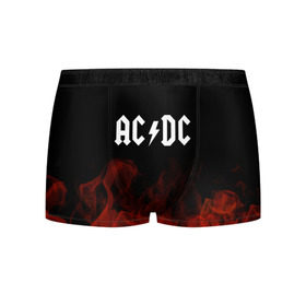 Мужские трусы 3D с принтом AC/DC в Кировске, 50% хлопок, 50% полиэстер | классическая посадка, на поясе мягкая тканевая резинка | ac dc | logo | metal | music | rock | лого | логотип | метал | музыка | рок