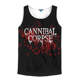 Мужская майка 3D с принтом Cannibal Corpse в Кировске, 100% полиэстер | круглая горловина, приталенный силуэт, длина до линии бедра. Пройма и горловина окантованы тонкой бейкой | Тематика изображения на принте: cannibal corpse | logo | metal | music | rock | лого | логотип | метал | музыка | рок