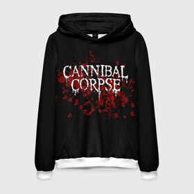 Мужская толстовка 3D с принтом Cannibal Corpse в Кировске, 100% полиэстер | двухслойный капюшон со шнурком для регулировки, мягкие манжеты на рукавах и по низу толстовки, спереди карман-кенгуру с мягким внутренним слоем. | cannibal corpse | logo | metal | music | rock | лого | логотип | метал | музыка | рок