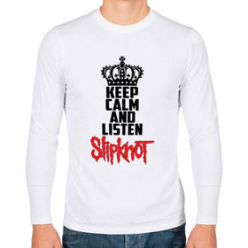 Мужской лонгслив хлопок с принтом Keep calm and listen Slipknot в Кировске, 100% хлопок |  | Тематика изображения на принте: slipknot | альтернативный | грув | кори тейлор | крис фен | метал | музыка | ню | рок | слайпкнот | слипкнот | слипнот