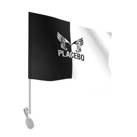 Флаг для автомобиля с принтом Placebo в Кировске, 100% полиэстер | Размер: 30*21 см | placebo | альтернативный | инди | индирок | плацебо | рок