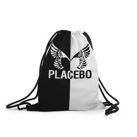 Рюкзак-мешок 3D с принтом Placebo в Кировске, 100% полиэстер | плотность ткани — 200 г/м2, размер — 35 х 45 см; лямки — толстые шнурки, застежка на шнуровке, без карманов и подкладки | placebo | альтернативный | инди | индирок | плацебо | рок